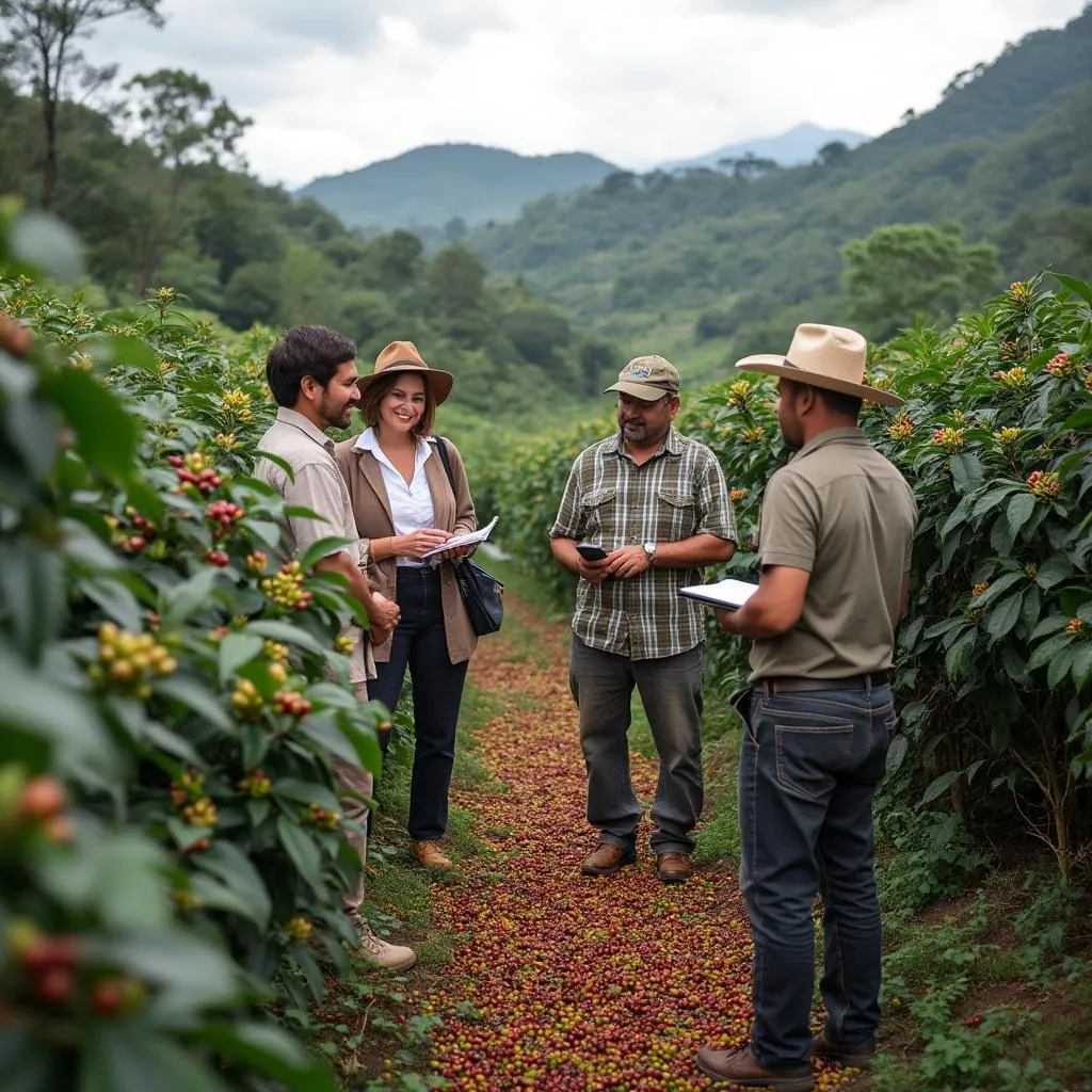 Equipo de ConsultCol trabajando con cliente del sector agrícola